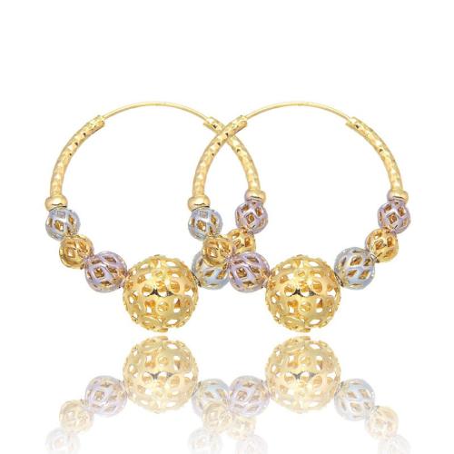 Boucle d'oreille en goutte de laiton, Placage, bijoux de mode & pour femme, Vendu par paire