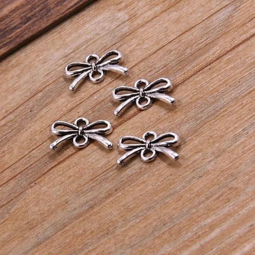 Stainless Steel Quick Link Connector, Zinc Alloy, Bowknot, silver color plated, DIY & 1/1 loop, silver color 