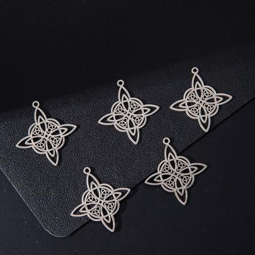 Pendentifs en acier inoxydable, Acier inoxydable 304, Placage de couleur argentée, DIY, argent Vendu par sac