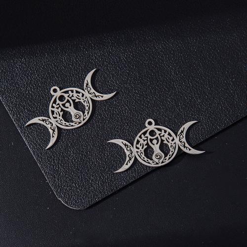 Pendentifs en acier inoxydable, Acier inoxydable 304, Placage de couleur argentée, DIY, argent Vendu par sac