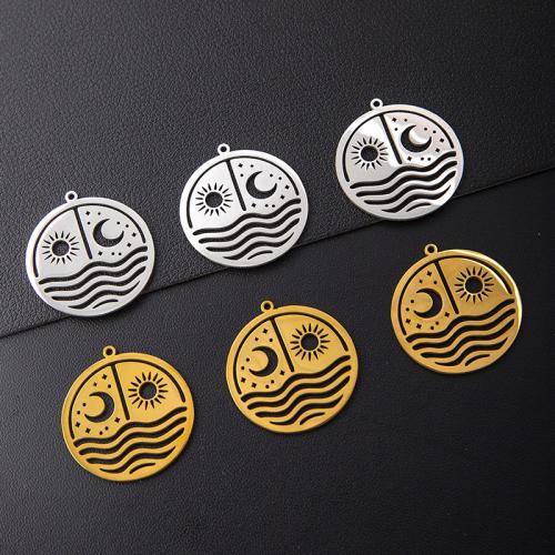 Pendentif creux en acier inoxydable, Acier inoxydable 304, Placage, DIY, plus de couleurs à choisir Vendu par sac