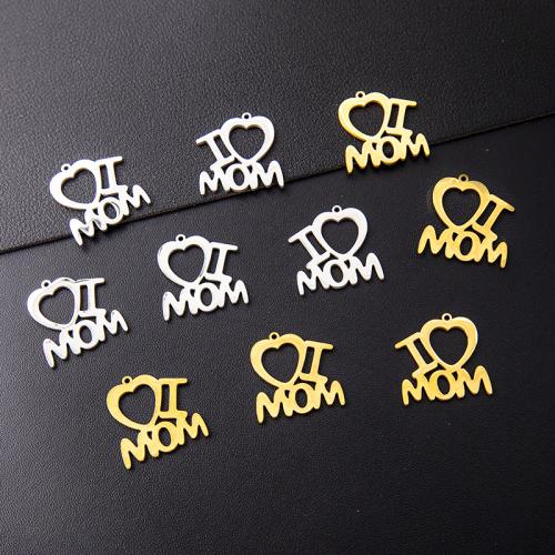 Pendentif creux en acier inoxydable, Acier inoxydable 304, Placage, DIY, plus de couleurs à choisir Vendu par sac