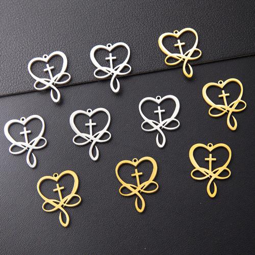 Pendentif creux en acier inoxydable, Acier inoxydable 304, coeur, Placage, DIY, plus de couleurs à choisir Vendu par sac