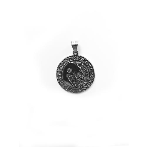 Pendentifs en titane, Acier titane, Plat rond, poli, DIY, couleur originale, pendant length 30-40mm, Vendu par PC