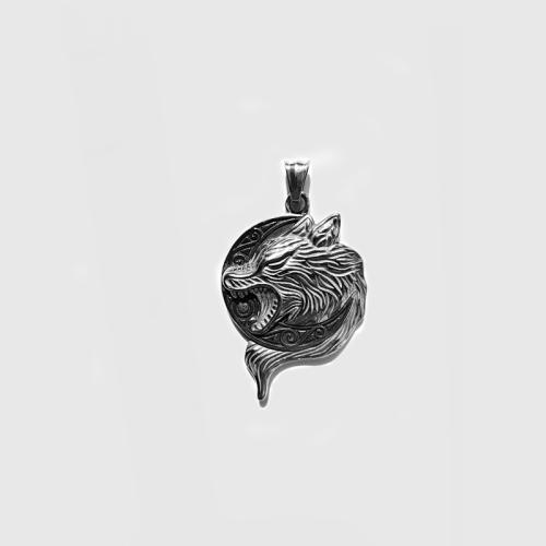 Pendentifs en titane, Acier titane, loup, Vintage & DIY, plus de couleurs à choisir Vendu par PC
