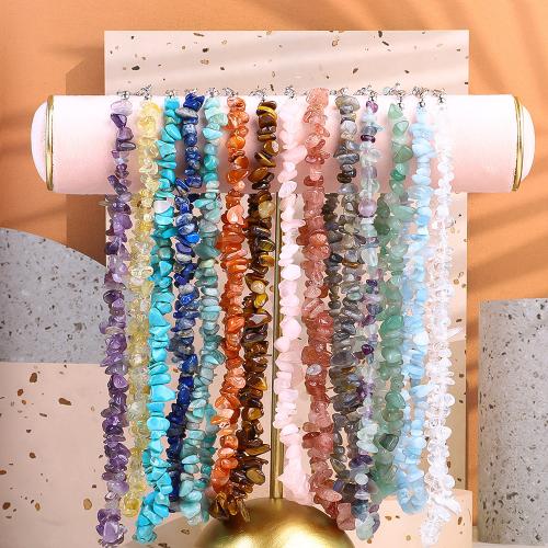 Natural Gravel Necklace, with Zinc Alloy, with 2.4inch extender chain & for woman Approx 15.7 Inch 