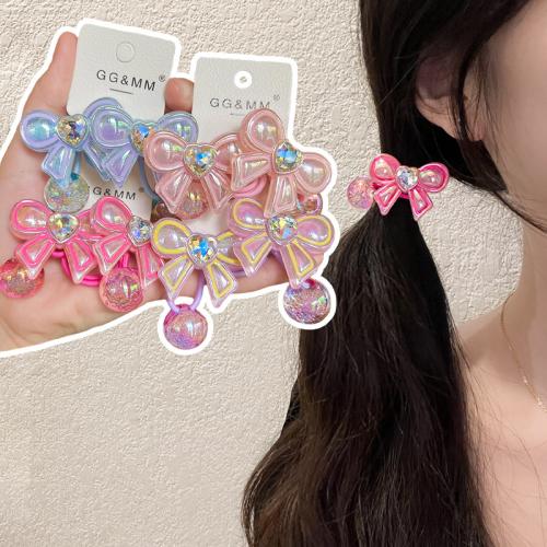 Support de queue de cheval, Acrylique, bijoux de mode & avec strass, plus de couleurs à choisir, Vendu par paire
