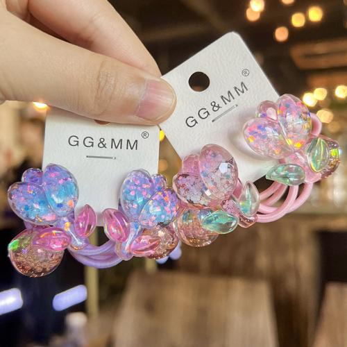 Support de queue de cheval, Acrylique, avec Paillettes, bijoux de mode, plus de couleurs à choisir, Vendu par paire