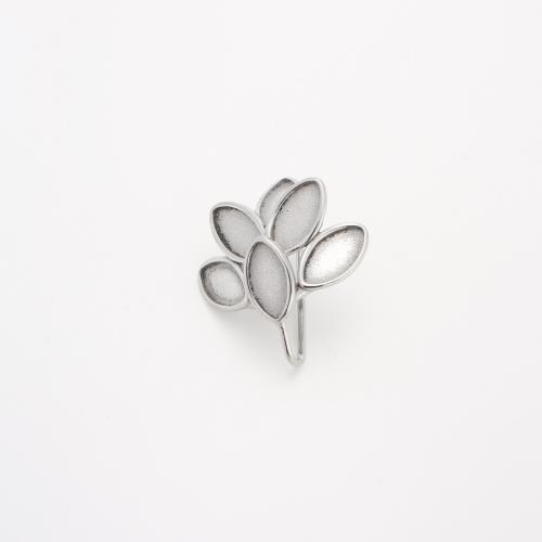 Серьги из нержавеющей стали, Нержавеющая сталь 304, Листок, ювелирные изделия моды & Женский, оригинальный цвет продается PC