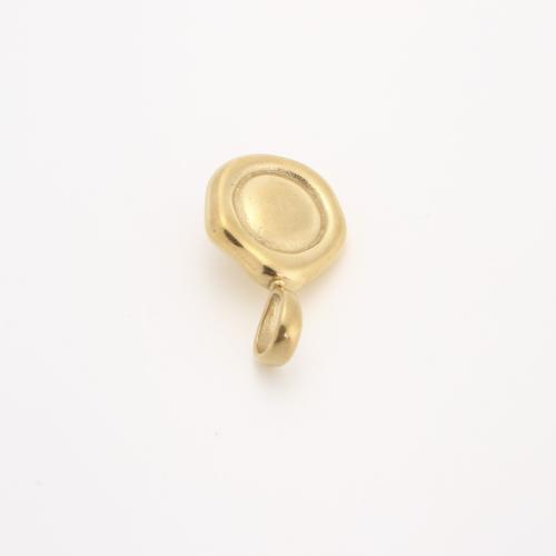 Monture de pendentif en acier inoxydable, Acier inoxydable 304, Placage ionique sous vide, DIY, doré Vendu par PC