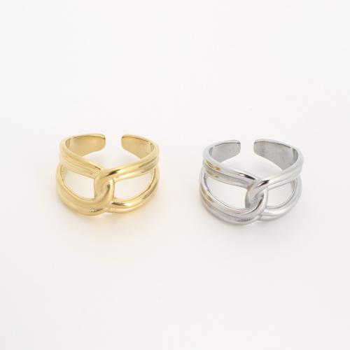 Bague en acier inoxydable, Acier inoxydable 304, Placage ionique sous vide, bijoux de mode & pour femme & creux, plus de couleurs à choisir Diamètre inté Environ 18mm, Vendu par PC