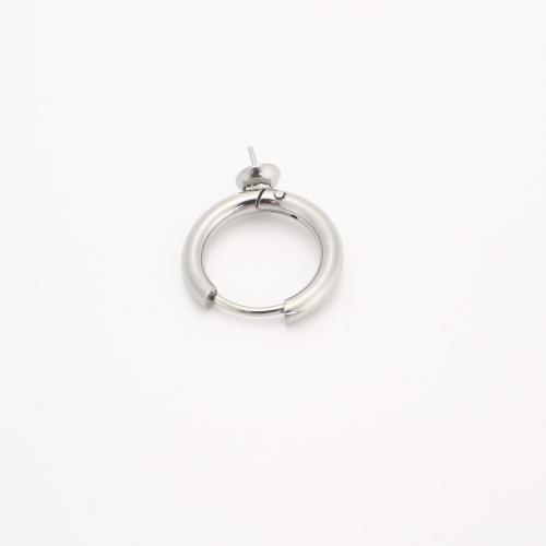 Stainless Steel Hoop Earring Component, 304 Stainless Steel, DIY, original color 