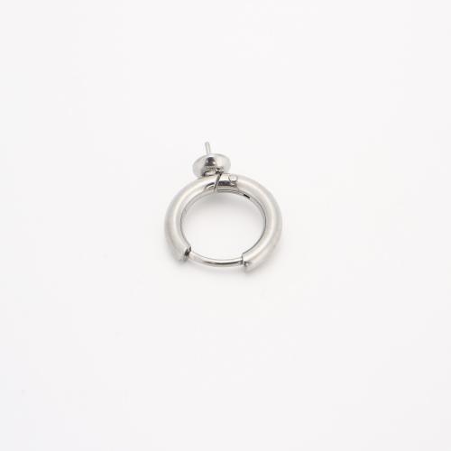 Stainless Steel Hoop Earring Component, 304 Stainless Steel, DIY, original color 