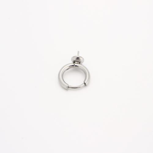 Stainless Steel Hoop Earring Component, 304 Stainless Steel, DIY, original color 