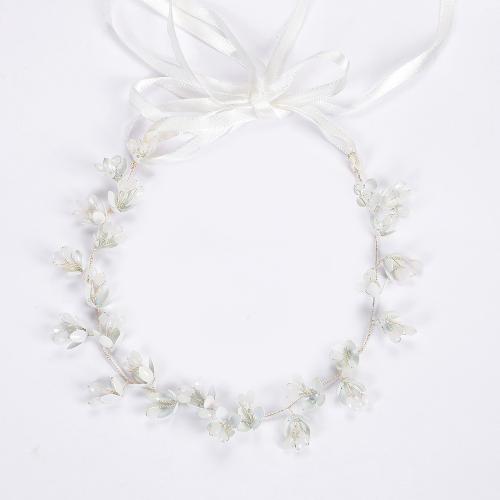 Nuptiale Couronne cheveux, alliage de zinc, avec fil en laiton & cristal & plastique, fait à la main, bijoux de mode & pour femme, argent Vendu par PC