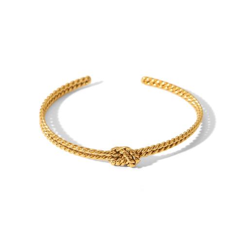 Bracelet en acier inoxydable, Acier inoxydable 304, Plaqué d'or, bijoux de mode & styles différents pour le choix & pour femme, Vendu par PC[