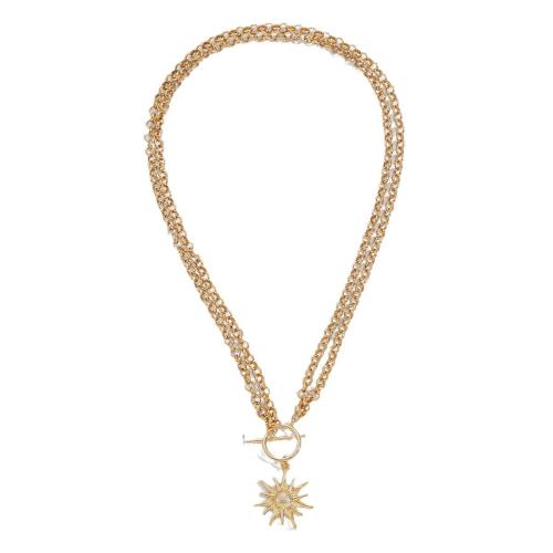 Fashion Multi Layer Necklace, Zinc Alloy, with brass chain, plated, fashion jewelry & for woman 