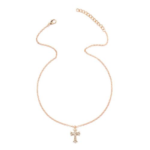 Zink Legierung Straßkette, Zinklegierung, plattiert, Modeschmuck & für Frau & mit Strass, verkauft von PC