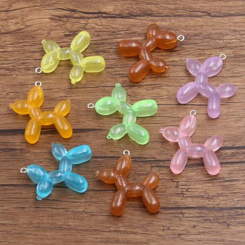 Pendentif Résine animaux, chien, Placage, DIY, plus de couleurs à choisir Vendu par sac