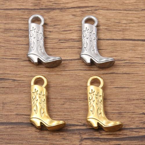 Acier inoxydable Pendentif Chaussures, Acier inoxydable 304, Placage, DIY, plus de couleurs à choisir Vendu par sac