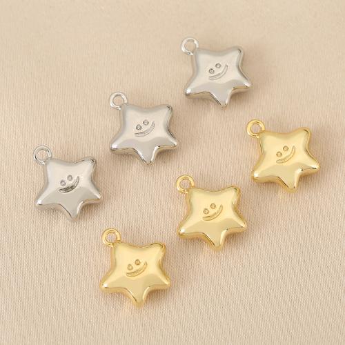 Brass Star Pendants, laiton, étoile, Placage, DIY, plus de couleurs à choisir Vendu par sac