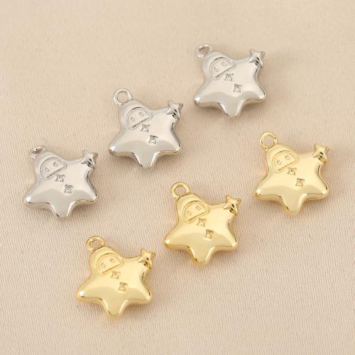 Brass Star Pendants, plated, DIY 