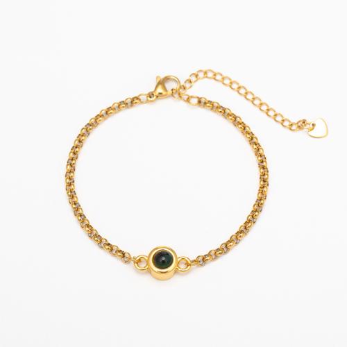 Brass Miniature Projection Bracelet, gold color plated, fashion jewelry & Unisex Approx 7 Inch 