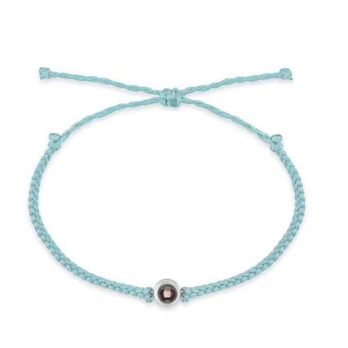 Titanium Steel Miniature Projection Bracelet, with Polyester Cord, fashion jewelry & Unisex Approx 10.2 Inch 