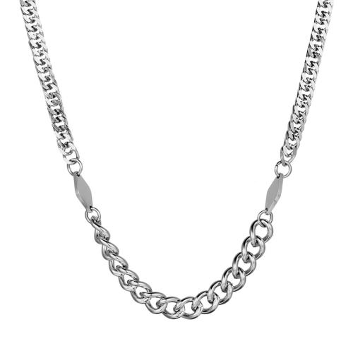 Acier titane collier, poli, bijoux de mode & unisexe & normes différentes pour le choix, couleur originale, Vendu par PC
