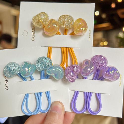 Support de queue de cheval, Acrylique, coeur, bijoux de mode, plus de couleurs à choisir, Vendu par paire