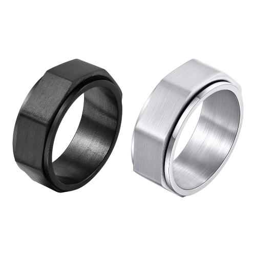 Anillos de Acero Inoxidable, acero inoxidable 304, pulido, Joyería & diverso tamaño para la opción & para hombre, más colores para la opción, Vendido por UD
