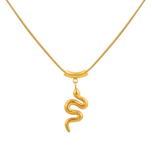 Collar de Acero Inoxidable, acero inoxidable 304, 18K chapado en oro, Joyería & para mujer, Vendido por UD