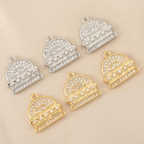 Cubique Pendentif en laiton zircon pavent, Placage, DIY & pavé de micro zircon, plus de couleurs à choisir Vendu par sac