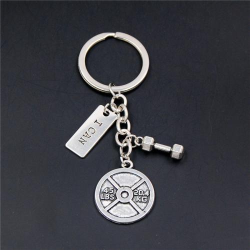 Enamel Zinc Alloy Key Chain, plated, Unisex & with letter pattern, key clasp length 30-80mm 