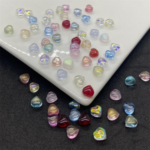 Plattierte Lampwork Perlen, Herz, DIY, keine, 6mm, verkauft von PC