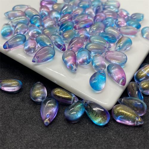 Plattierte Lampwork Perlen, Tropfen, DIY, keine, 8x14mm, verkauft von PC