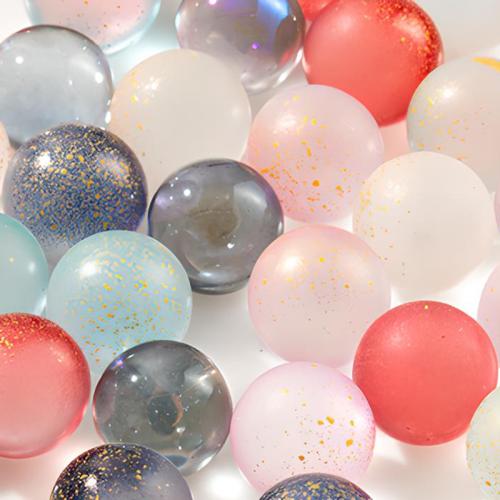 Satinierte Lampwork Perlen, rund, zufällig gesendet & DIY & verschiedene Größen vorhanden, gemischte Farben, 100PCs/Tasche, verkauft von Tasche