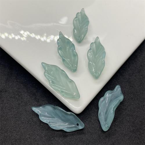 Plated Lampwork Beads, Leaf, DIY 