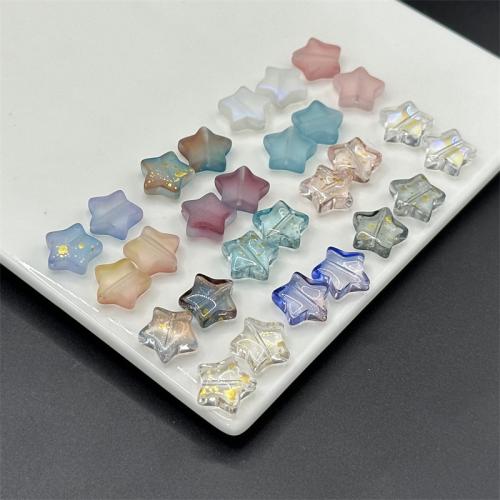 Plated Lampwork Beads, Star, DIY 13mm 
