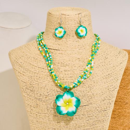Стеклянный бисер ювелирные наборы, полимерный клей, с Seedbead, ювелирные изделия моды, Много цветов для выбора, продается указан