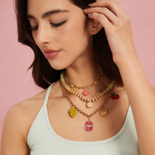 Collar de Acero Inoxidable, acero inoxidable 304, Joyería, más colores para la opción, Vendido por UD