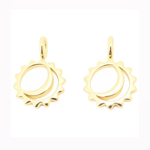 Hollow Brass Pendants, DIY, golden 