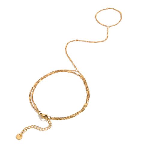 Edelstahl Schmucksets, 304 Edelstahl, mit Kunststoff Perlen, plattiert, Modeschmuck & verschiedene Stile für Wahl & für Frau, goldfarben, verkauft von PC