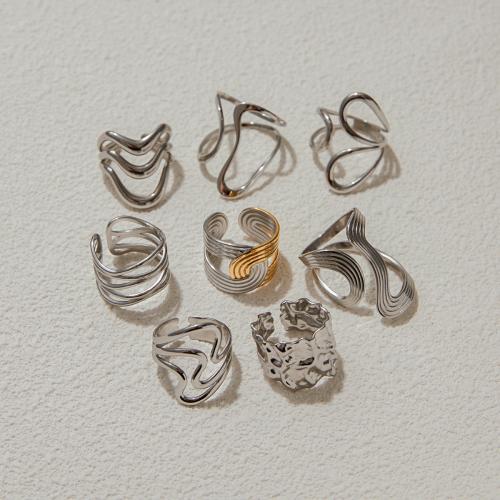 Bague en acier inoxydable, Acier inoxydable 304, Placage, styles différents pour le choix & pour femme & creux, plus de couleurs à choisir, Vendu par PC