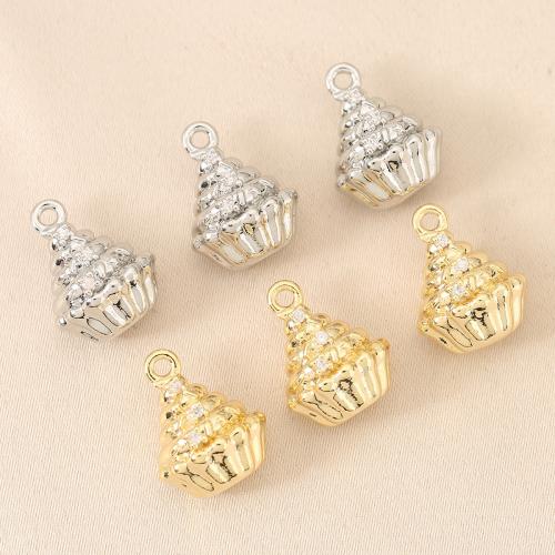 Cubic Zirconia Micro Pave Brass Pendant, plated, DIY & micro pave cubic zirconia 