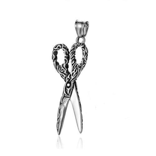 Titanium Steel Pendants, Scissors, plated, vintage & DIY 