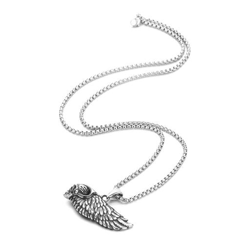 Acier titane collier, forme d'aile, Vintage & pour homme, couleur originale Environ 23.6 pouce, Vendu par PC