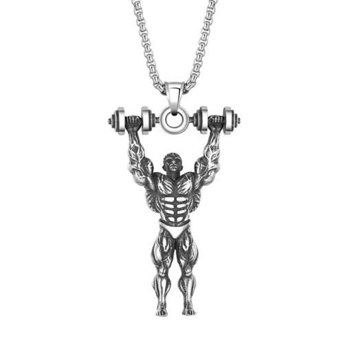Acier titane collier, caractère, Vintage & pour homme Environ 23.6 pouce, Vendu par PC