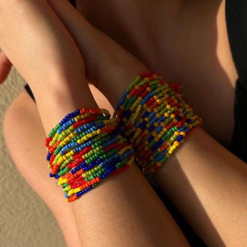 Glas Samen Armbänder, mit Seedbead, Modeschmuck, keine, 16PCs/setzen, verkauft von setzen