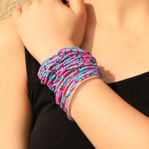 Glas Samen Armbänder, mit Seedbead, Modeschmuck, keine, 28PCs/setzen, verkauft von setzen